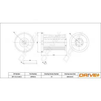 Filtre à carburant Dr!ve+ DP1110.13.0314