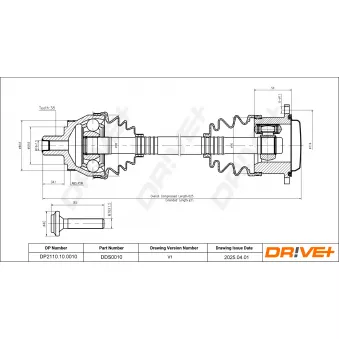 Arbre de transmission Dr!ve+ DP2110.10.0010
