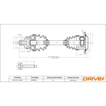 Arbre de transmission Dr!ve+ DP2110.10.0022