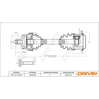 Arbre de transmission Dr!ve+ DP2110.10.0038