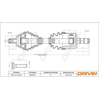 Arbre de transmission Dr!ve+ DP2110.10.0040