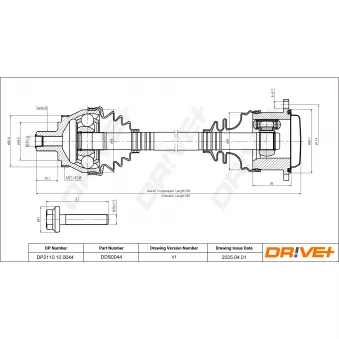 Arbre de transmission Dr!ve+ DP2110.10.0044