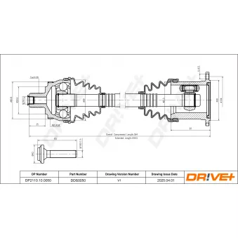 Arbre de transmission Dr!ve+ DP2110.10.0050