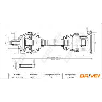 Arbre de transmission Dr!ve+ DP2110.10.0051