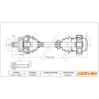 Arbre de transmission Dr!ve+ DP2110.10.0054