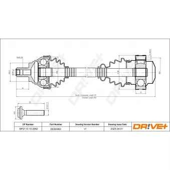 Arbre de transmission Dr!ve+ DP2110.10.0062