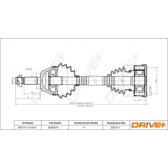 Arbre de transmission Dr!ve+ DP2110.10.0070