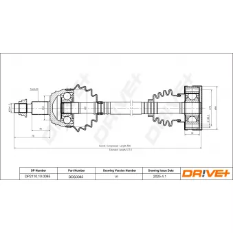 Arbre de transmission Dr!ve+ DP2110.10.0085
