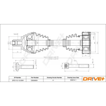 Arbre de transmission Dr!ve+ DP2110.10.0091