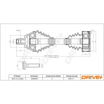 Arbre de transmission Dr!ve+ DP2110.10.0094