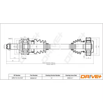 Arbre de transmission Dr!ve+ DP2110.10.0107