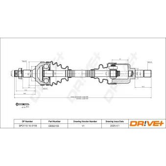 Arbre de transmission Dr!ve+ DP2110.10.0155