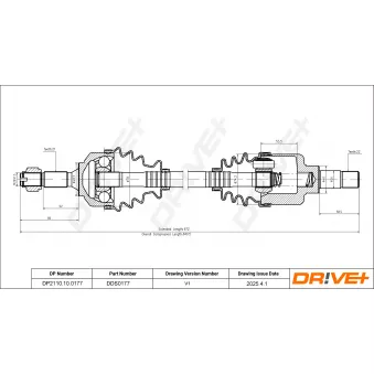 Arbre de transmission Dr!ve+ DP2110.10.0177