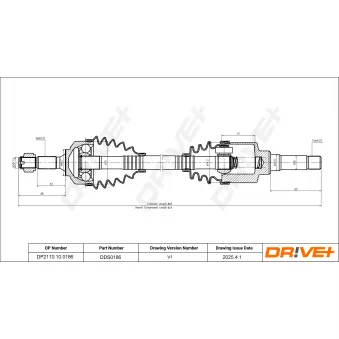Arbre de transmission Dr!ve+ DP2110.10.0186