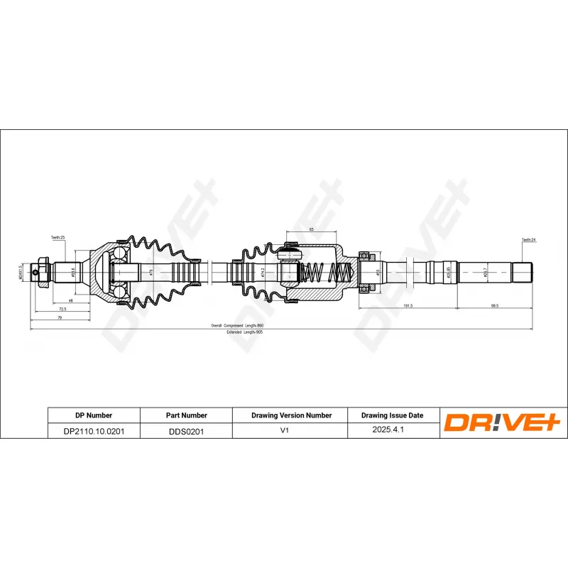 Arbre de transmission Dr!ve+ DP2110.10.0201