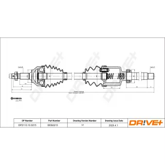 Arbre de transmission Dr!ve+ DP2110.10.0215