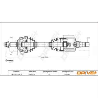 Arbre de transmission Dr!ve+ DP2110.10.0218