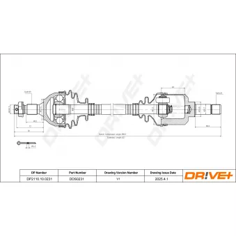 Arbre de transmission Dr!ve+ DP2110.10.0231