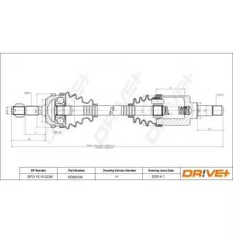 Arbre de transmission Dr!ve+ DP2110.10.0238