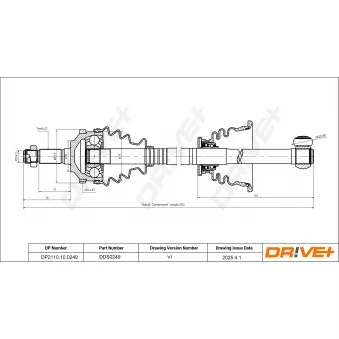 Arbre de transmission Dr!ve+ DP2110.10.0249