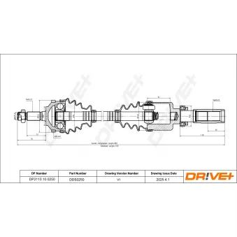 Arbre de transmission Dr!ve+ DP2110.10.0250