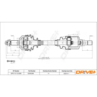 Arbre de transmission Dr!ve+ DP2110.10.0286