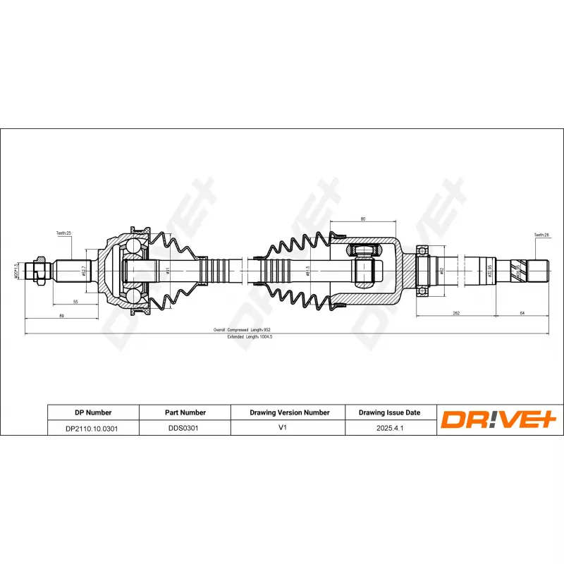 Arbre de transmission Dr!ve+ DP2110.10.0301