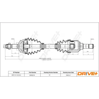 Arbre de transmission Dr!ve+ DP2110.10.0312