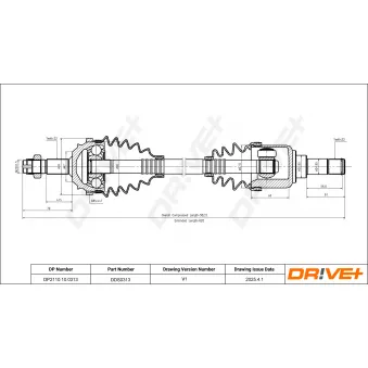 Arbre de transmission Dr!ve+ DP2110.10.0313