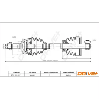 Arbre de transmission Dr!ve+ DP2110.10.0317