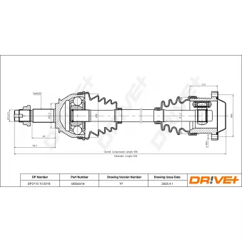 Arbre de transmission Dr!ve+ DP2110.10.0318