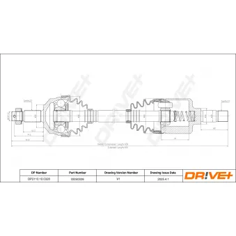 Arbre de transmission Dr!ve+ DP2110.10.0328