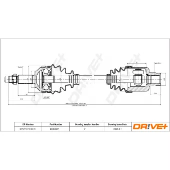 Arbre de transmission Dr!ve+ DP2110.10.0341