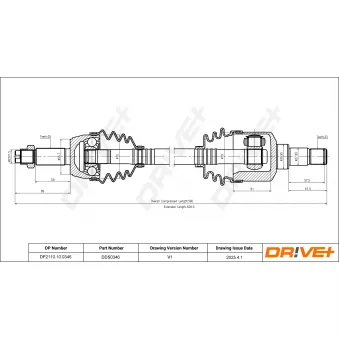 Arbre de transmission Dr!ve+ DP2110.10.0346