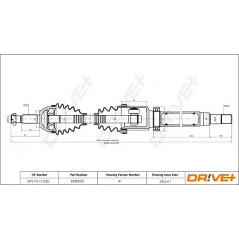 Arbre de transmission Dr!ve+ DP2110.10.0352