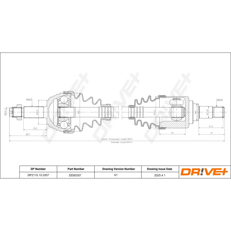 Arbre de transmission Dr!ve+ DP2110.10.0357