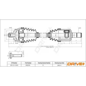 Arbre de transmission Dr!ve+ DP2110.10.0391