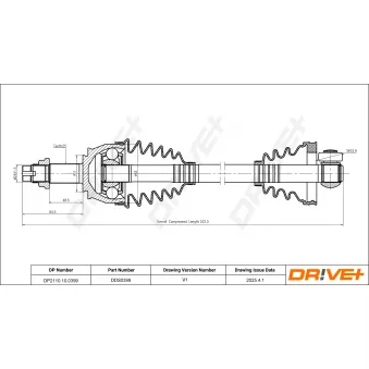 Arbre de transmission Dr!ve+ DP2110.10.0399