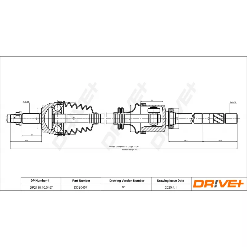 Arbre de transmission Dr!ve+ DP2110.10.0457