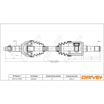 Arbre de transmission Dr!ve+ DP2110.10.0524