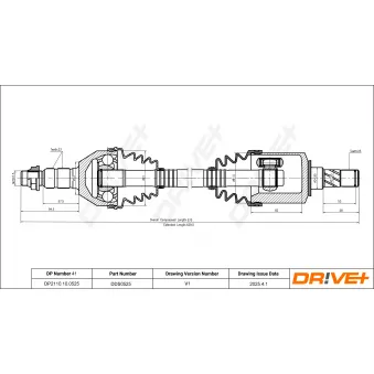 Arbre de transmission Dr!ve+ DP2110.10.0525