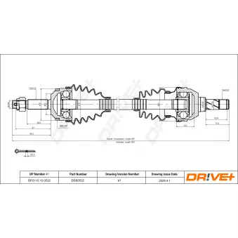 Arbre de transmission Dr!ve+ DP2110.10.0532