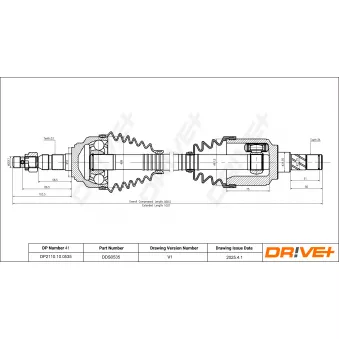 Arbre de transmission Dr!ve+ DP2110.10.0535