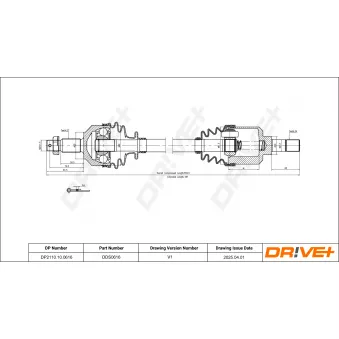 Arbre de transmission Dr!ve+ DP2110.10.0616