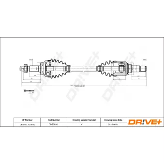 Arbre de transmission Dr!ve+ DP2110.10.0630