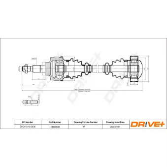 Arbre de transmission Dr!ve+ DP2110.10.0636