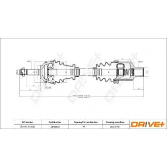 Arbre de transmission Dr!ve+ DP2110.10.0652