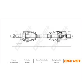 Arbre de transmission Dr!ve+ DP2110.10.0653