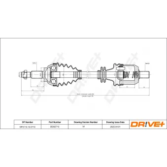 Arbre de transmission Dr!ve+ DP2110.10.0710