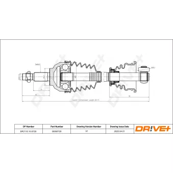 Arbre de transmission Dr!ve+ DP2110.10.0720
